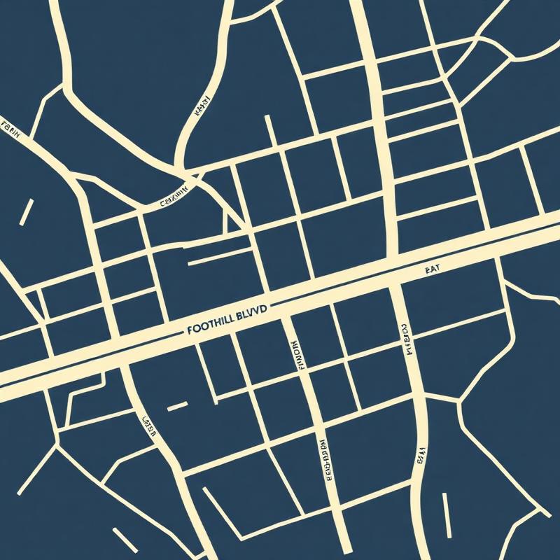 Map showing Blue Ribbon Grooming on East Foothill Boulevard in Pasadena